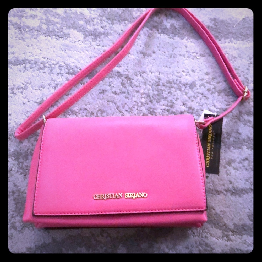 Pink purse with matching full sized wallet